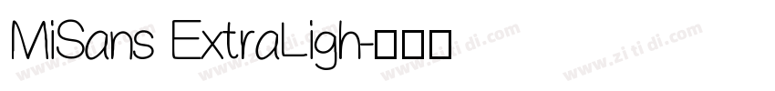 MiSans ExtraLigh字体转换